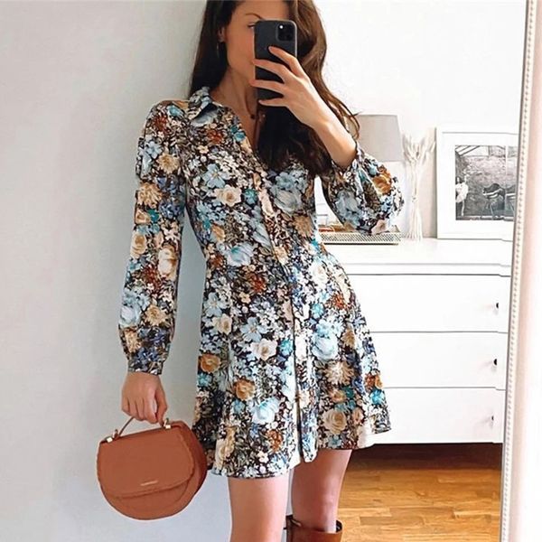 button up spring autumn shirt dress women long sleeve print floral dress women casual short boho dress vestidos 210415, Black;gray
button up spring autumn shirt dress women long sleeve print floral dress women casual short boho dress vestidos 210415, Black;gray