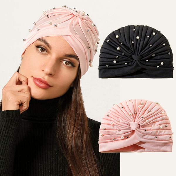 new elegant crystal pearls turban cap ruched knotted turban hat women muslim hijab islamichead scarf ladies head wrap, Blue;gray
new elegant crystal pearls turban cap ruched knotted turban hat women muslim hijab islamichead scarf ladies head wrap, Blue;gray