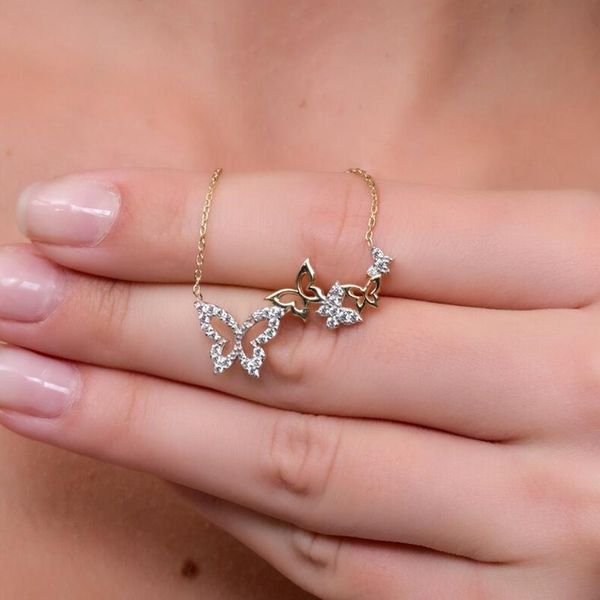 chokers 2021 trendy cute small animal crystal butterfly pendant necklace women silver color choker collar chain, Golden;silver
chokers 2021 trendy cute small animal crystal butterfly pendant necklace women silver color choker collar chain, Golden;silver