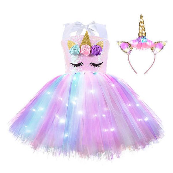 luminous unicorn girl summer dress fashion led children's halloween princess rainbow dresses + hair band suit party sleeveless kids clo, Red;yellow
luminous unicorn girl summer dress fashion led children's halloween princess rainbow dresses + hair band suit party sleeveless kids clo, Red;yellow