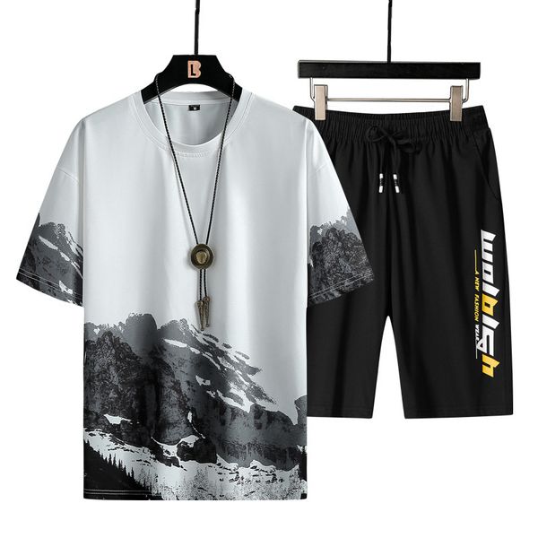summer national fashion short sleeve t-shirt set two-piece yellow t-shirt loose student printed men's wear, Gray
summer national fashion short sleeve t-shirt set two-piece yellow t-shirt loose student printed men's wear, Gray