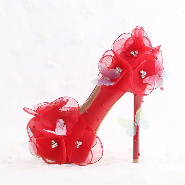 high heels 14cm platform red women wedding shoes bridal pumps butterfly floral ankle strap ladies party footwear dress, Black
high heels 14cm platform red women wedding shoes bridal pumps butterfly floral ankle strap ladies party footwear dress, Black