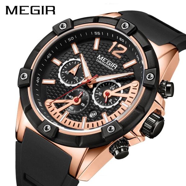 wristwatches megir quartz watch men rose gold luminous waterproof sports watches clock chronograph erkek kol saati montre homme, Slivery;brown
wristwatches megir quartz watch men rose gold luminous waterproof sports watches clock chronograph erkek kol saati montre homme, Slivery;brown