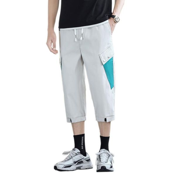 men's pants fashion harem big pocket design stitching solid color beam feet calf length streetwear breathable casual, Black
men's pants fashion harem big pocket design stitching solid color beam feet calf length streetwear breathable casual, Black