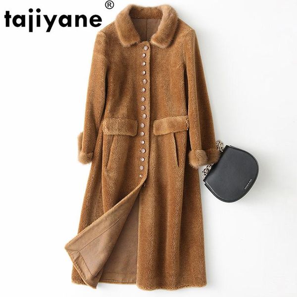 women's fur & faux coat real autumn winter jacket women clothes 2021 korean vintage mink collar sheep shearling wool zt1368, Black
women's fur & faux coat real autumn winter jacket women clothes 2021 korean vintage mink collar sheep shearling wool zt1368, Black