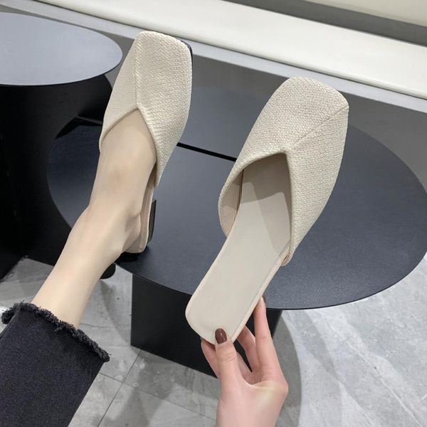 women slippers woman mules heel shoes 2021 summer autumn fashion wooden block low square toe weave slides female footwear, Black
women slippers woman mules heel shoes 2021 summer autumn fashion wooden block low square toe weave slides female footwear, Black