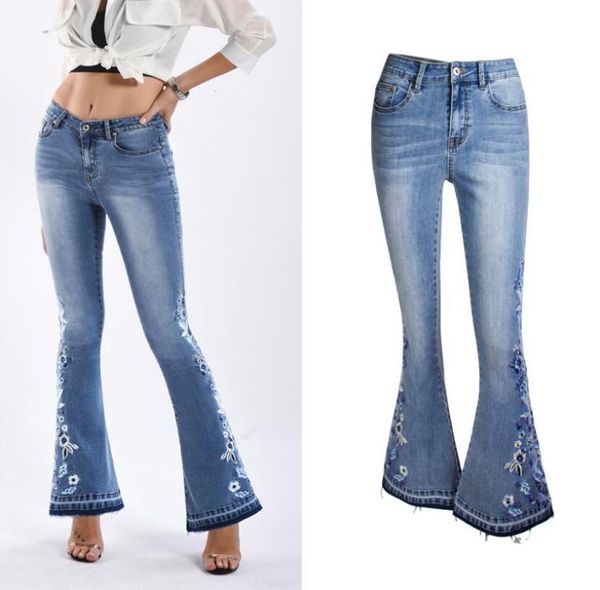 women's jeans flower embroidery skinny woman vintage flare denim pants womens 4xl plus size, Blue
women's jeans flower embroidery skinny woman vintage flare denim pants womens 4xl plus size, Blue