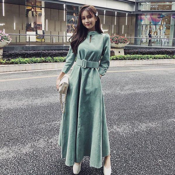 zoulv spring 2021 elegant dresses plus size european vintage long sleeve autumn corduroy dress with sashes ladies casual, Black;gray
zoulv spring 2021 elegant dresses plus size european vintage long sleeve autumn corduroy dress with sashes ladies casual, Black;gray