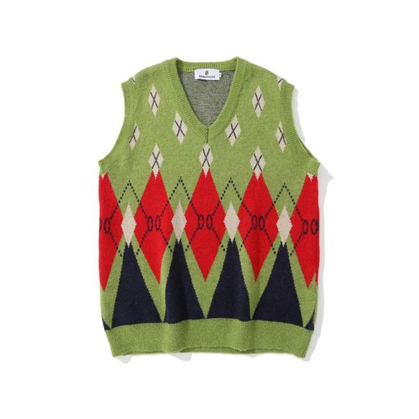 men's vests 2021 knit winter sweater vest patchwork color retro jacquard sweaters sleeveless fashion loose v-neck pullover, Black;white
men's vests 2021 knit winter sweater vest patchwork color retro jacquard sweaters sleeveless fashion loose v-neck pullover, Black;white