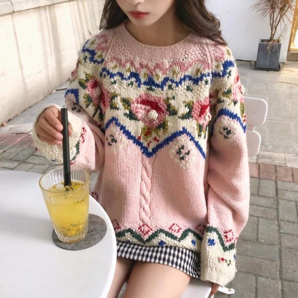 women's sweaters mori girl sweater spring autumn knitted pullover floral knitwear, White;black
women's sweaters mori girl sweater spring autumn knitted pullover floral knitwear, White;black