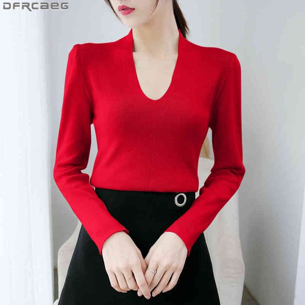 women's sweaters red black autumn spring knitted sweater women v-neck long sleeve pull femme bottoming basic pullover vintage, White;black
women's sweaters red black autumn spring knitted sweater women v-neck long sleeve pull femme bottoming basic pullover vintage, White;black