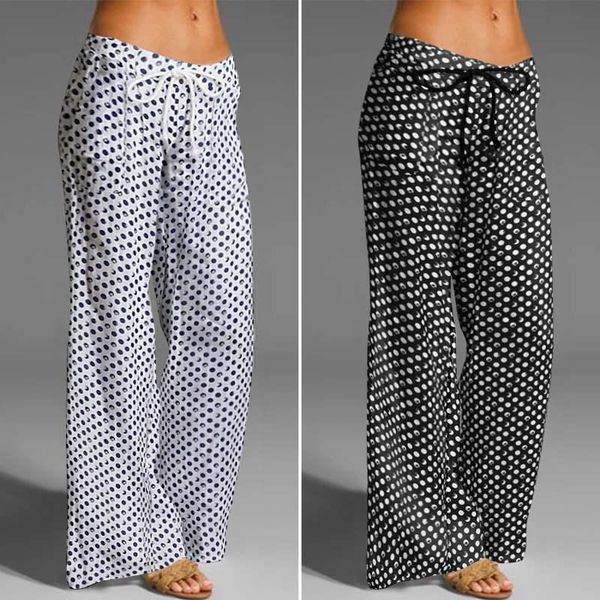 women's pants & capris celmia women vintage wide leg 2021 fashion elastic waist polka dot print trousers casual loose palazzo plus size, Black;white
women's pants & capris celmia women vintage wide leg 2021 fashion elastic waist polka dot print trousers casual loose palazzo plus size, Black;white