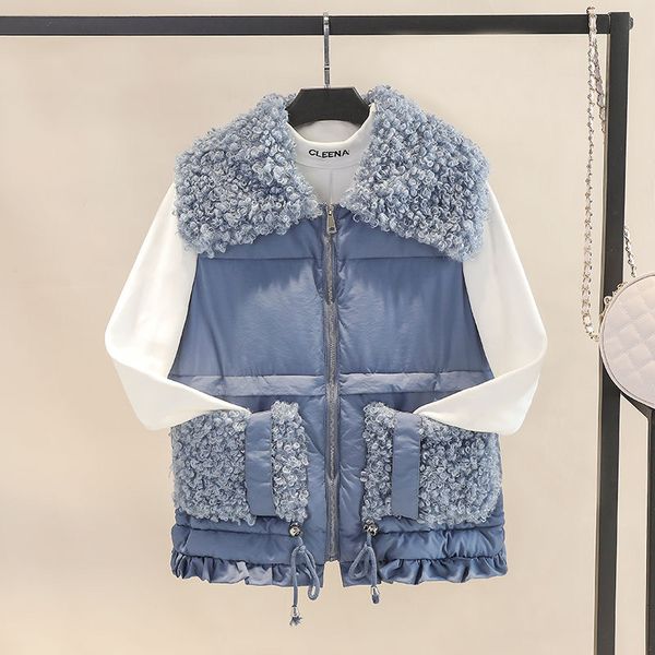 women's jackets autumn and winter down cotton women's waistcoat korean student loose lamb wool seam jackets hoao, Black;brown
women's jackets autumn and winter down cotton women's waistcoat korean student loose lamb wool seam jackets hoao, Black;brown