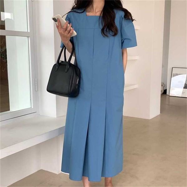 retro chic femme square collar summer all match ol casual loose solid gentle vintage long dresses vestidos 210525, Black;gray
retro chic femme square collar summer all match ol casual loose solid gentle vintage long dresses vestidos 210525, Black;gray