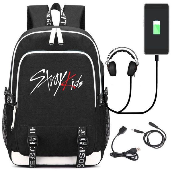 backpack stray kids rucksack fans bag w/ usb port / lock headphone travel lapstudent school bags
backpack stray kids rucksack fans bag w/ usb port / lock headphone travel lapstudent school bags