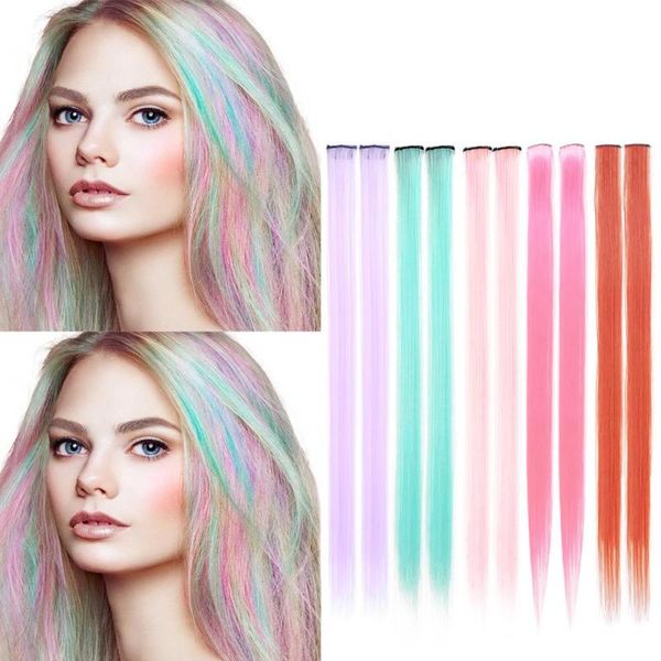 synthetic wigs onyx long 20" straight color hair piece 13colors/pack clip rainbow streak pink strands on clips, Black
synthetic wigs onyx long 20" straight color hair piece 13colors/pack clip rainbow streak pink strands on clips, Black