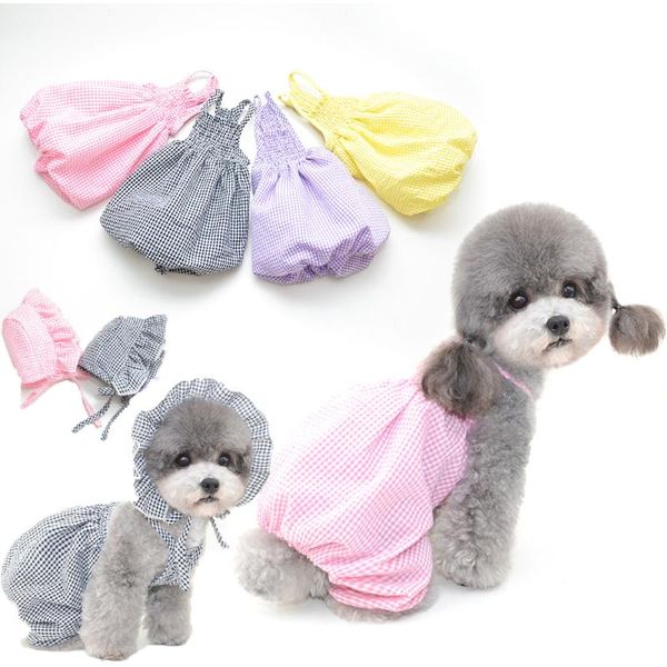 dog apparel s-xxl plaid summer clothing puppy costume outfit dress up pet clothes skirt with sun hat
dog apparel s-xxl plaid summer clothing puppy costume outfit dress up pet clothes skirt with sun hat