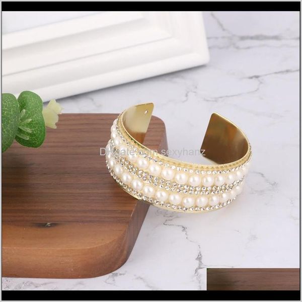 bangle bracelets drop delivery 2021 leaderbeads womens bohemian gold color crystal cuff bangles female simulated-pearl trendy bracelet&bangl, Black
bangle bracelets drop delivery 2021 leaderbeads womens bohemian gold color crystal cuff bangles female simulated-pearl trendy bracelet&bangl, Black