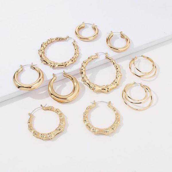 hoop & huggie fashion bamboo round metal earring for women girls trendy vintage gold color alloy steampunk accessories, Golden;silver
hoop & huggie fashion bamboo round metal earring for women girls trendy vintage gold color alloy steampunk accessories, Golden;silver