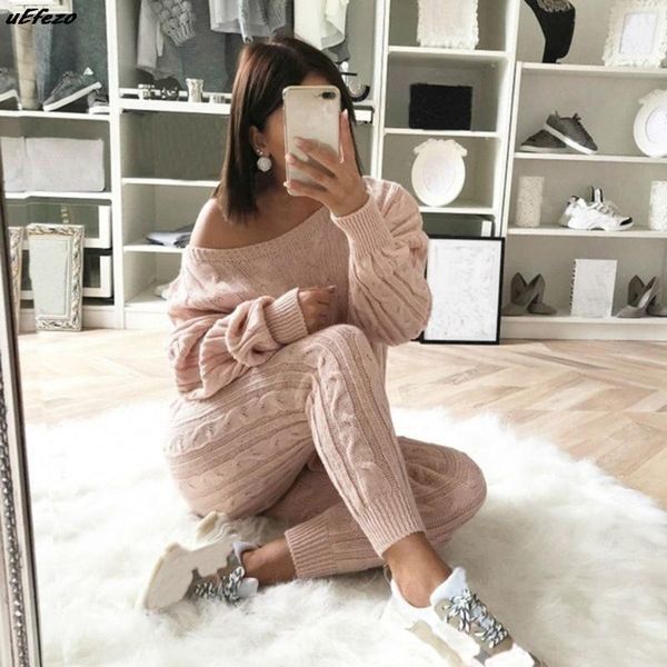 women's two piece pants fall winter acrylic tracksuit women 2 set o-neck sweater elastic waist pant knitted suit comfortable home, White
women's two piece pants fall winter acrylic tracksuit women 2 set o-neck sweater elastic waist pant knitted suit comfortable home, White