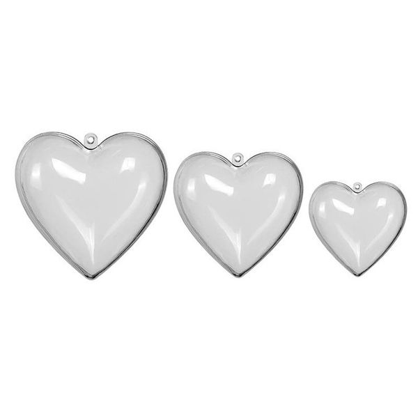 heart shape balls plastic transparent xmas decor 2021 diy home party decoration