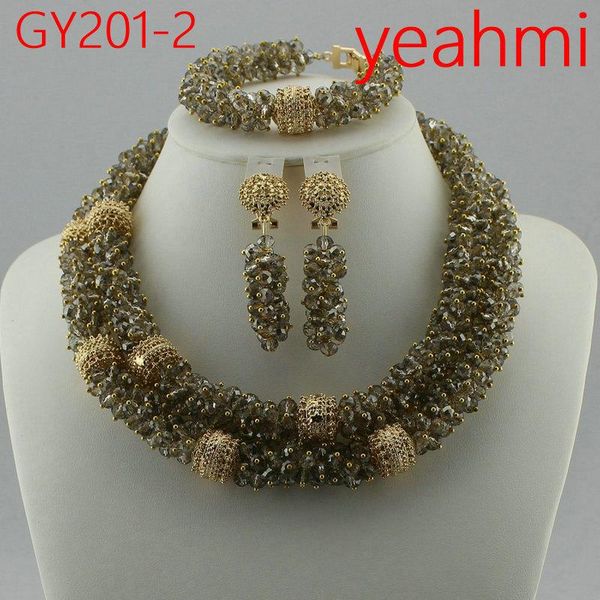 earrings & necklace nigerian crystal beads jewelry set african handmade royal blue style wedding gy201-2, Silver
earrings & necklace nigerian crystal beads jewelry set african handmade royal blue style wedding gy201-2, Silver