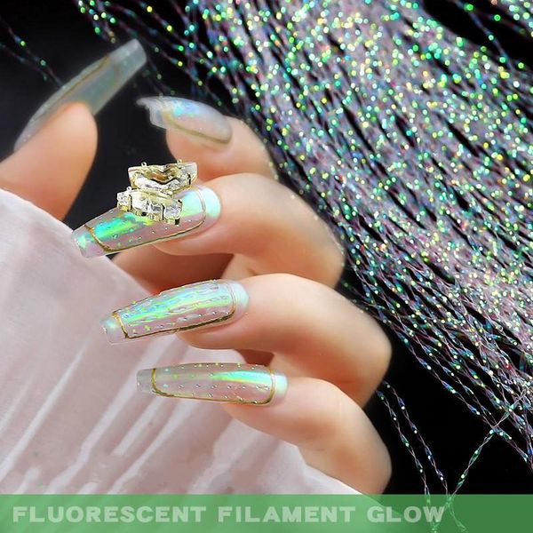 nail art decorations fashion fluorescent thread sticker laser glitter net line tape holographic 3d silk foils decoration, Silver;gold 
nail art decorations fashion fluorescent thread sticker laser glitter net line tape holographic 3d silk foils decoration, Silver;gold