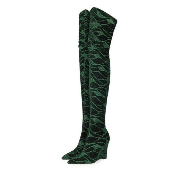 boots the over knee s stretch large size 43 women's wedges shoes four seasons color matching bling fashion thigh boot botas, Black
boots the over knee s stretch large size 43 women's wedges shoes four seasons color matching bling fashion thigh boot botas, Black