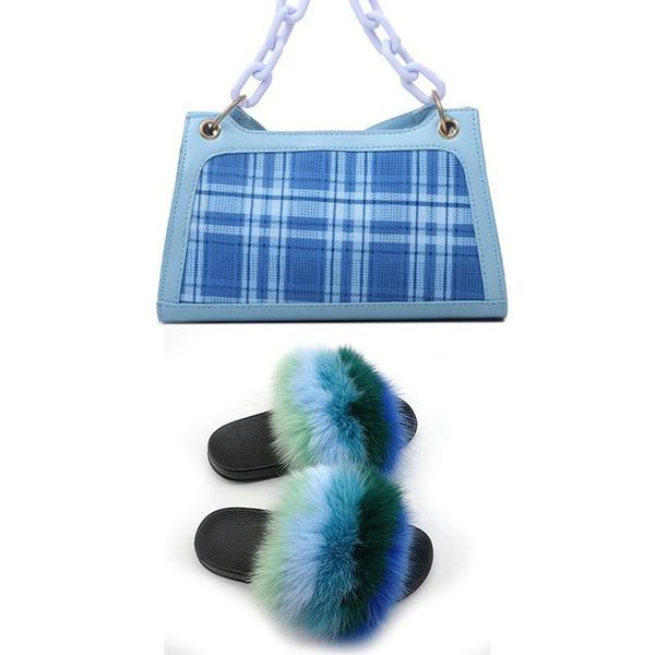 2021furry comfortable sandals and bags women shoes real fur slides with purses sets fluffy slippers handbags flip flops, Black 
2021furry comfortable sandals and bags women shoes real fur slides with purses sets fluffy slippers handbags flip flops, Black