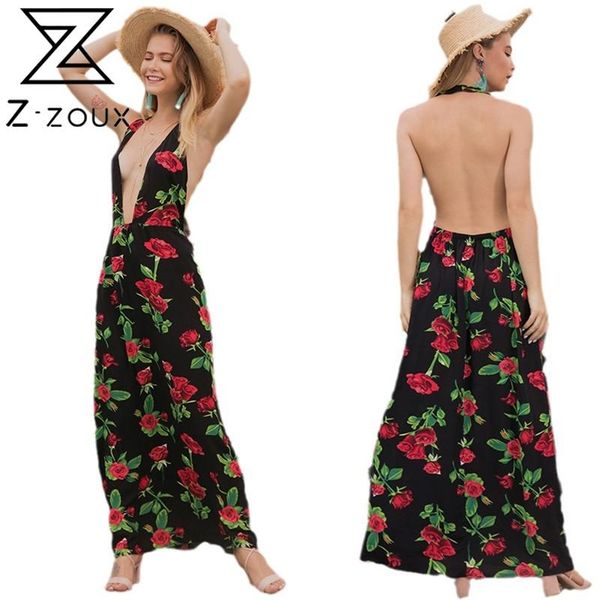 women dress deep v neck backless bohemia es long print floral maxi spaghetti strap chiffon summer es 210513, Black;gray
women dress deep v neck backless bohemia es long print floral maxi spaghetti strap chiffon summer es 210513, Black;gray