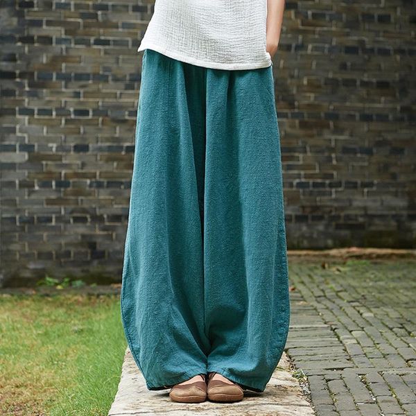 women's pants & capris autumn solid color pockets loose 2021 women vintage elastic waist cotton linen wide leg full length, Black;white
women's pants & capris autumn solid color pockets loose 2021 women vintage elastic waist cotton linen wide leg full length, Black;white