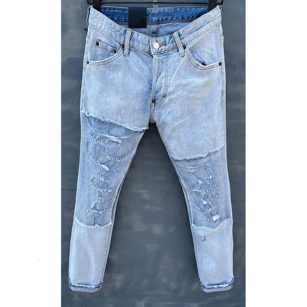 men's jeans mens rips stretch black fashion slim fit washed motocycle denim pants panelled hip hop trousers hjhj2, Blue
men's jeans mens rips stretch black fashion slim fit washed motocycle denim pants panelled hip hop trousers hjhj2, Blue