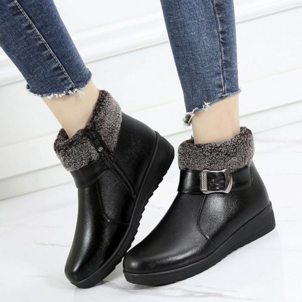 boots winter shoes women ankle snow waterproof cotton padded 2021 female warm fur, Black
boots winter shoes women ankle snow waterproof cotton padded 2021 female warm fur, Black