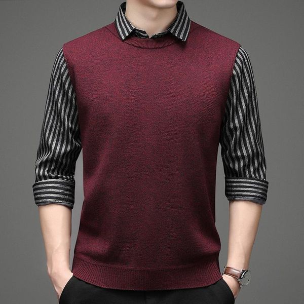men's sweaters lapel fake two-piece pullover plus velvet thickening multicolor sim fit long-sleeved sweater fashion soft, White;black
men's sweaters lapel fake two-piece pullover plus velvet thickening multicolor sim fit long-sleeved sweater fashion soft, White;black