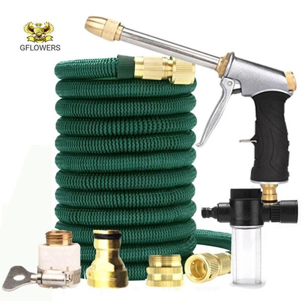 150expandable magic hose high pressure car wash adjustable spray flexible home garden watering cleaning water gun equipments
150expandable magic hose high pressure car wash adjustable spray flexible home garden watering cleaning water gun equipments