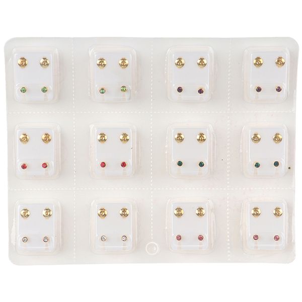 24pcs=12pairs surgical steel ear studs earrings set medical tool kits women jewelry piercing stud, Silver
24pcs=12pairs surgical steel ear studs earrings set medical tool kits women jewelry piercing stud, Silver