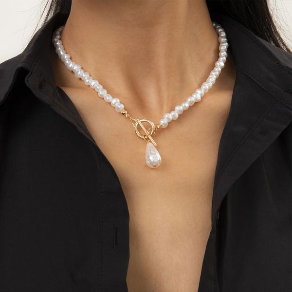 chokers elegant pearl gold necklace for women teardrop-shaped pendant chain toggle clasp circle gift, Golden;silver
chokers elegant pearl gold necklace for women teardrop-shaped pendant chain toggle clasp circle gift, Golden;silver