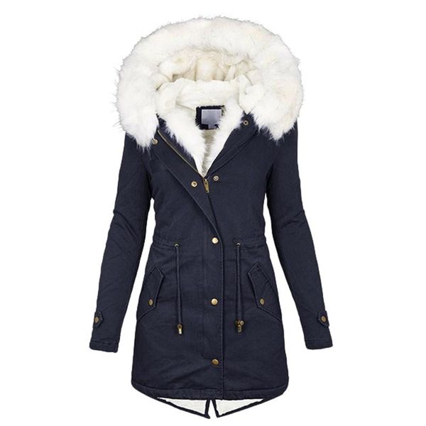 women's trench coats women cotton padded jacket solid hood fur warm winter coat retro causal loose parkas outwear mid-length ladies win, Tan;black
women's trench coats women cotton padded jacket solid hood fur warm winter coat retro causal loose parkas outwear mid-length ladies win, Tan;black