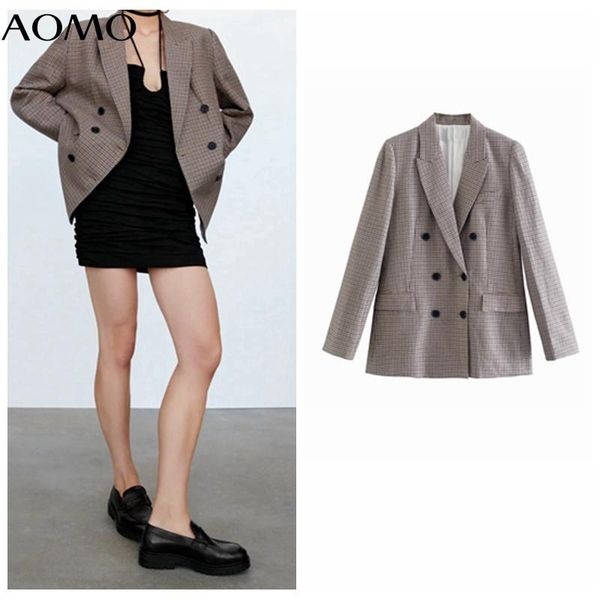 women's suits & blazers aomo women plaid blazer coat vintage notched collar pocket 2021 fashion female casual chic qd104a, White;black
women's suits & blazers aomo women plaid blazer coat vintage notched collar pocket 2021 fashion female casual chic qd104a, White;black