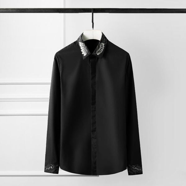 men's casual shirts white black mens luxury embroidery long sleeve dress plus size 4xl hight quality slim fit man
men's casual shirts white black mens luxury embroidery long sleeve dress plus size 4xl hight quality slim fit man