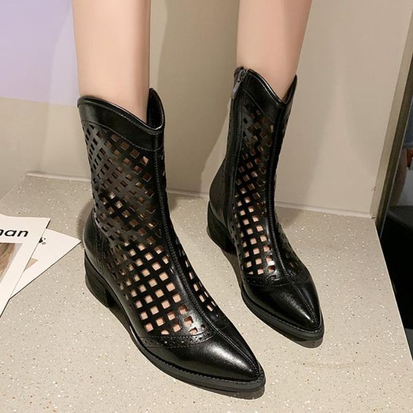boots rimocy hollow out breathable ankle women pu leather zip square heels short woman pointed toe summer mid calf botas, Black
boots rimocy hollow out breathable ankle women pu leather zip square heels short woman pointed toe summer mid calf botas, Black