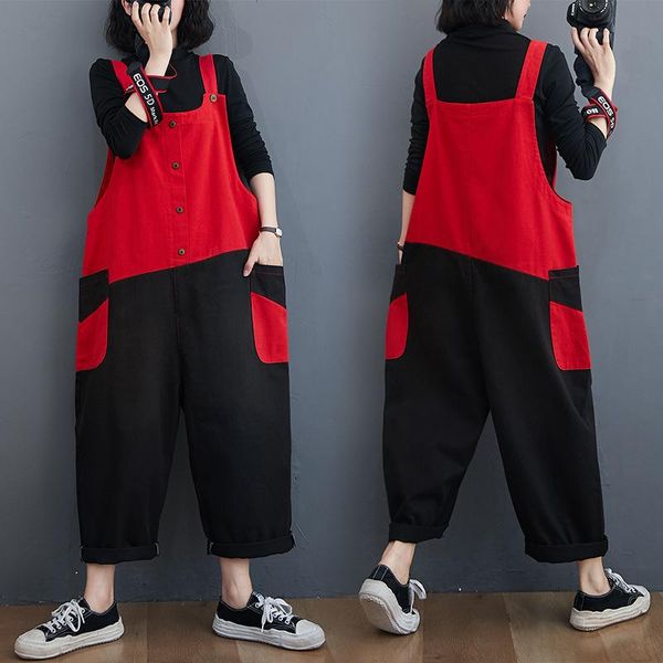 women's jumpsuits & rompers 2021 plus size women overalls jeans long pants trousers spring summer streetwear clothing loose casual spli, Black;white
women's jumpsuits & rompers 2021 plus size women overalls jeans long pants trousers spring summer streetwear clothing loose casual spli, Black;white