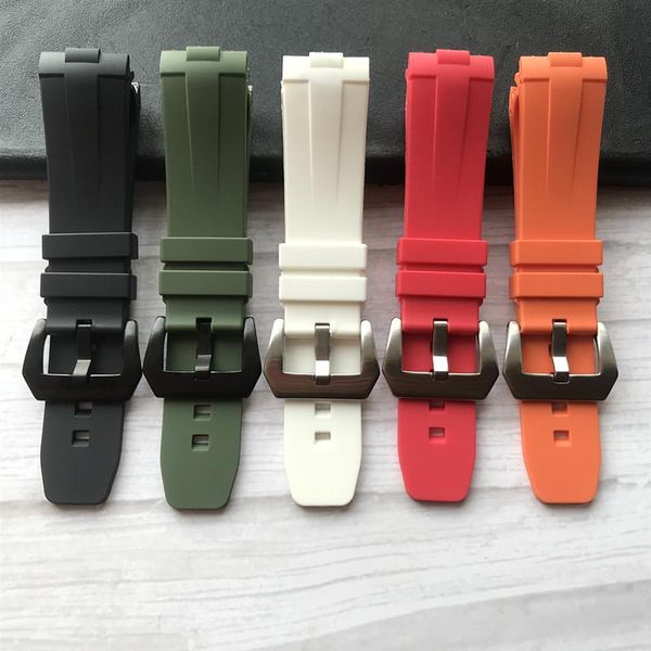 watch bands curved soft and comfortable waterproof 24mm watchband black series silicone rubber strap instead for pam send tools, Black;brown
watch bands curved soft and comfortable waterproof 24mm watchband black series silicone rubber strap instead for pam send tools, Black;brown