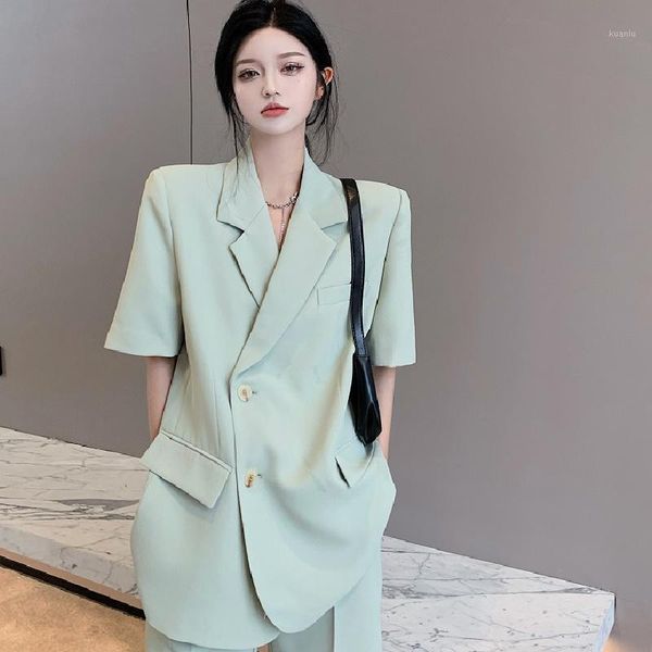 women's suits & blazers blazer thin short-sleeved suit 2021 summer mid-length loose wild pure color high-quality office clothing, White;black
women's suits & blazers blazer thin short-sleeved suit 2021 summer mid-length loose wild pure color high-quality office clothing, White;black