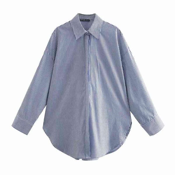 streetwear women blue striped shirts fashion ladies cotton loose causal female chic turn down collar blouses 210430, White
streetwear women blue striped shirts fashion ladies cotton loose causal female chic turn down collar blouses 210430, White