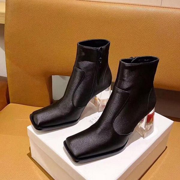 boots deat 2021 autumn winter fashion thick heel patent leather square head side zipper high heels short women sg869, Black
boots deat 2021 autumn winter fashion thick heel patent leather square head side zipper high heels short women sg869, Black