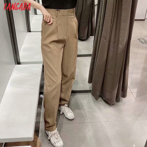 tangada fashion women solid suit trousers zipper pockets buttons office lady pants pantalon 5z181 200930, Black;white
tangada fashion women solid suit trousers zipper pockets buttons office lady pants pantalon 5z181 200930, Black;white