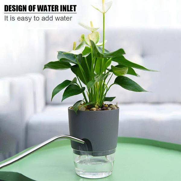 self watering plant flower pot hanging plastic planter basket dual layer irrigate vase home tool planters & pots
self watering plant flower pot hanging plastic planter basket dual layer irrigate vase home tool planters & pots