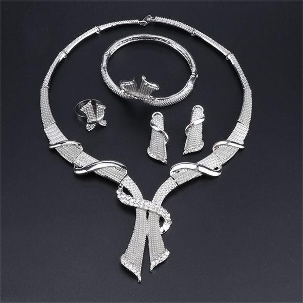 dubai silver color crystal jewelry sets wholesale bridal accessories nigerian wedding necklace earring bijoux femme jewelry set-a, Golden;silver
dubai silver color crystal jewelry sets wholesale bridal accessories nigerian wedding necklace earring bijoux femme jewelry set-a, Golden;silver