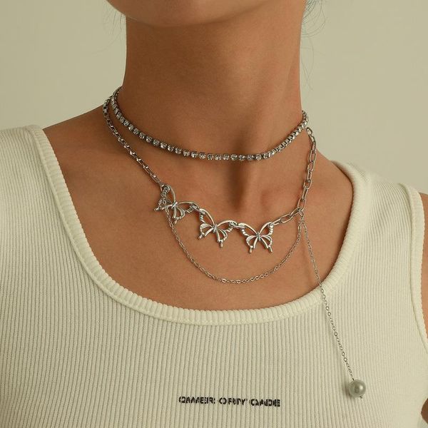 pendant necklaces vintage boho multilayer rhinestones choker butterfly chain necklace for women silver color collar fashion jewelry gift
pendant necklaces vintage boho multilayer rhinestones choker butterfly chain necklace for women silver color collar fashion jewelry gift